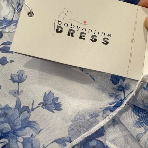 BABYONLINE STRAPLESS CHIFFON A-LINE PROM DRESS BLUE XS - Picture 11 of 15